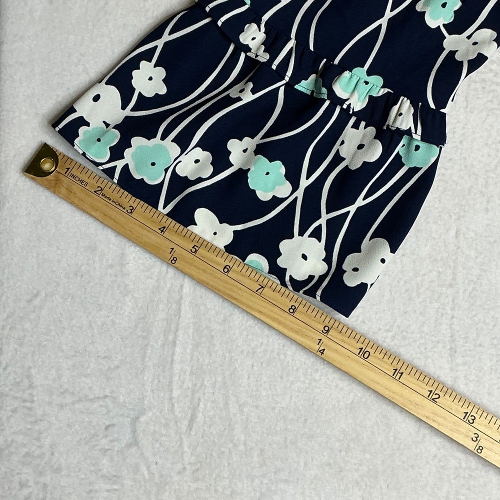 Talbots Womens Navy Floral Bell Sleeve Shift Dress Size 6 - Picture 7 of 10